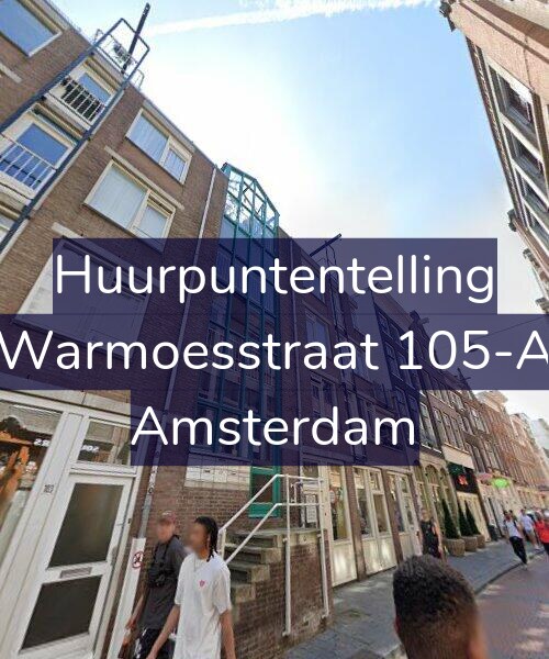 Foto gevel Huurpuntentelling voor Warmoesstraat 105-A, Amsterdam