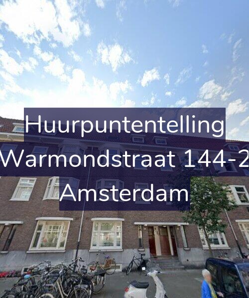 Foto gevel Huurpuntentelling voor Warmondstraat 144-2, Amsterdam