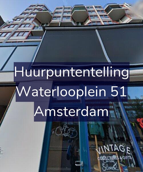 Foto gevel Huurpuntentelling voor Waterlooplein 51, Amsterdam