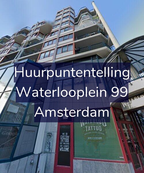 Foto gevel Huurpuntentelling voor Waterlooplein 99, Amsterdam