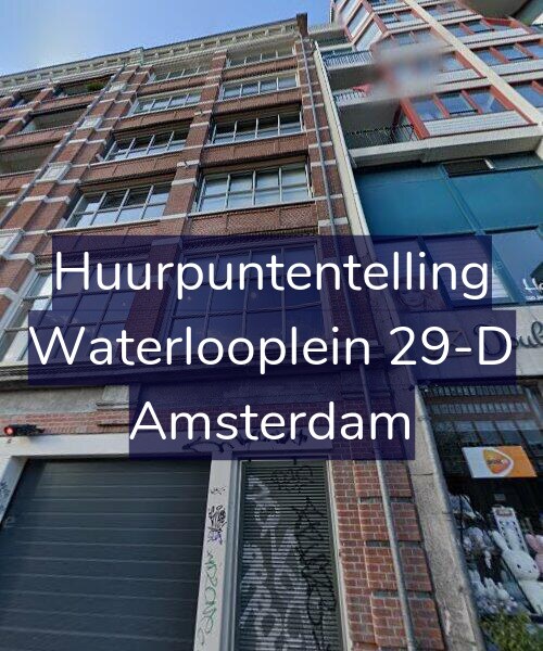 Foto gevel Huurpuntentelling voor Waterlooplein 29-D, Amsterdam