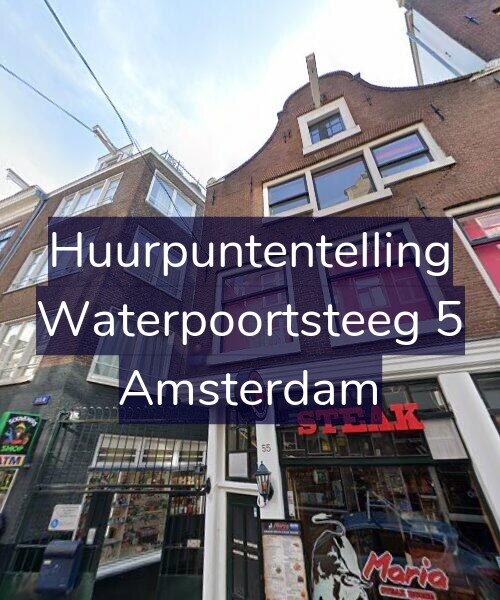 Foto gevel Huurpuntentelling voor Waterpoortsteeg 5, Amsterdam
