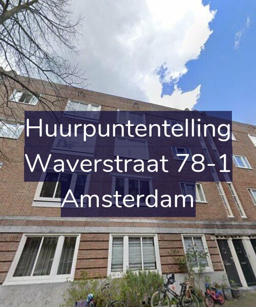 Foto gevel Huurpuntentelling voor Waverstraat 78-1, Amsterdam
