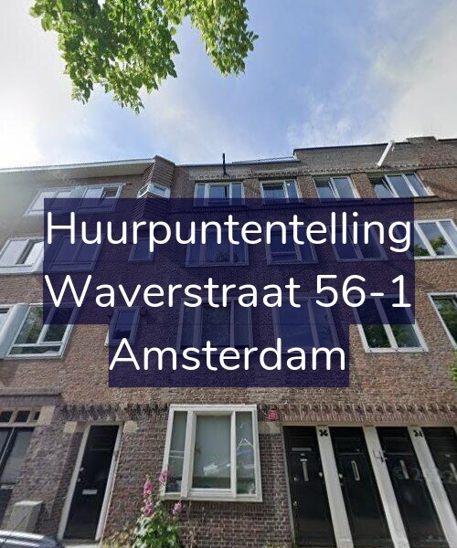 Foto gevel Huurpuntentelling voor Waverstraat 56-1, Amsterdam