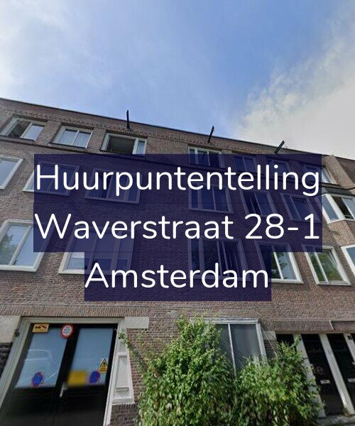 Foto gevel Huurpuntentelling voor Waverstraat 28-1, Amsterdam