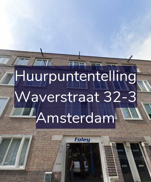 Foto gevel Huurpuntentelling voor Waverstraat 32-3, Amsterdam