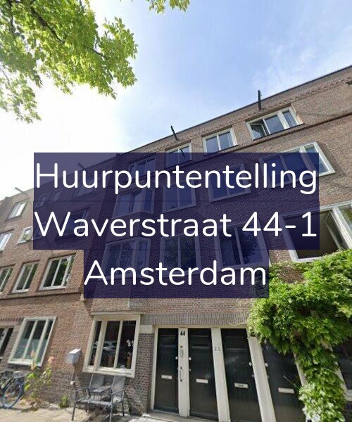 Foto gevel Huurpuntentelling voor Waverstraat 44-1, Amsterdam