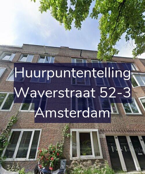 Foto gevel Huurpuntentelling voor Waverstraat 52-3, Amsterdam