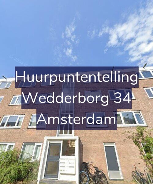 Foto gevel Huurpuntentelling voor Wedderborg 34, Amsterdam