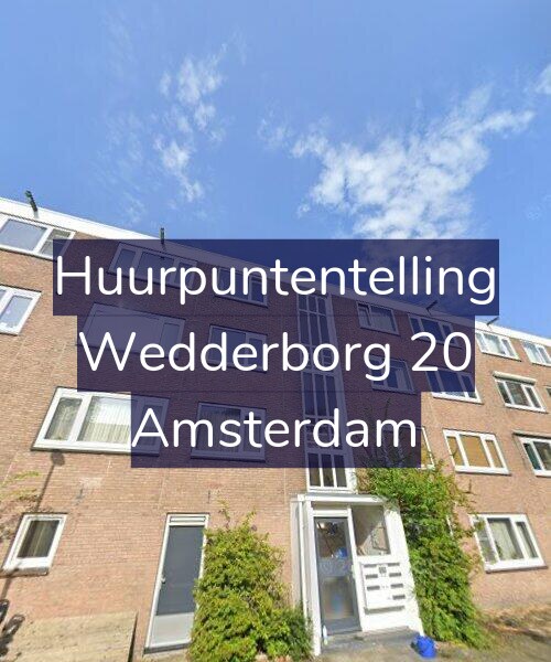 Foto gevel Huurpuntentelling voor Wedderborg 20, Amsterdam