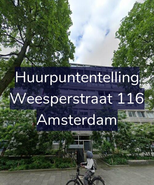 Foto gevel Huurpuntentelling voor Weesperstraat 116, Amsterdam