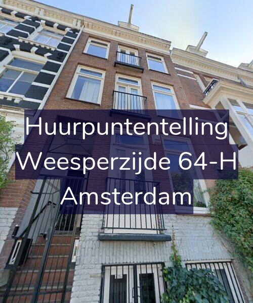 Foto gevel Huurpuntentelling voor Weesperzijde 64-H, Amsterdam