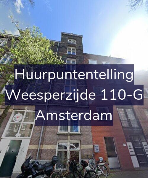 Foto gevel Huurpuntentelling voor Weesperzijde 110-G, Amsterdam