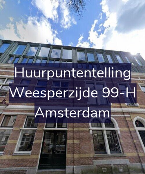 Foto gevel Huurpuntentelling voor Weesperzijde 99-H, Amsterdam