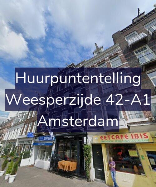 Foto gevel Huurpuntentelling voor Weesperzijde 42-A1, Amsterdam