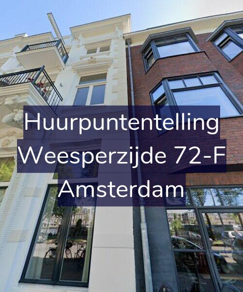 Foto gevel Huurpuntentelling voor Weesperzijde 72-F, Amsterdam