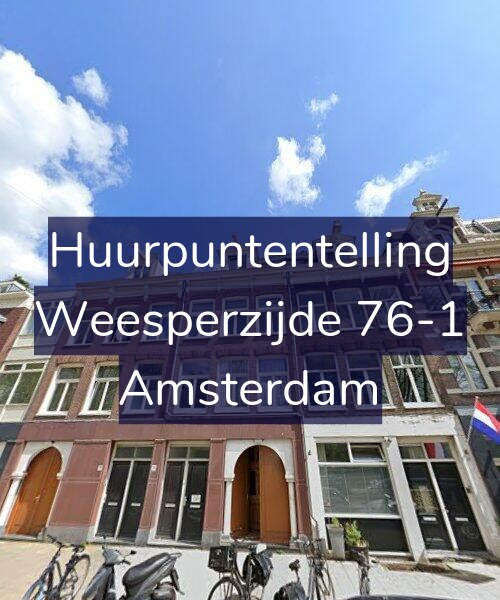 Foto gevel Huurpuntentelling voor Weesperzijde 76-1, Amsterdam