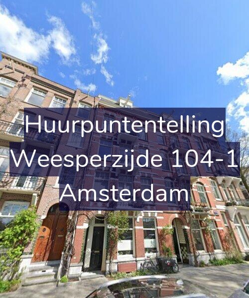 Foto gevel Huurpuntentelling voor Weesperzijde 104-1, Amsterdam