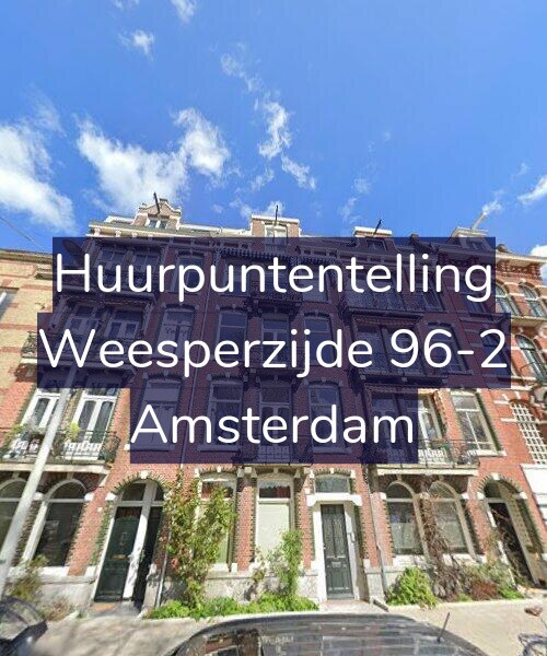 Foto gevel Huurpuntentelling voor Weesperzijde 96-2, Amsterdam