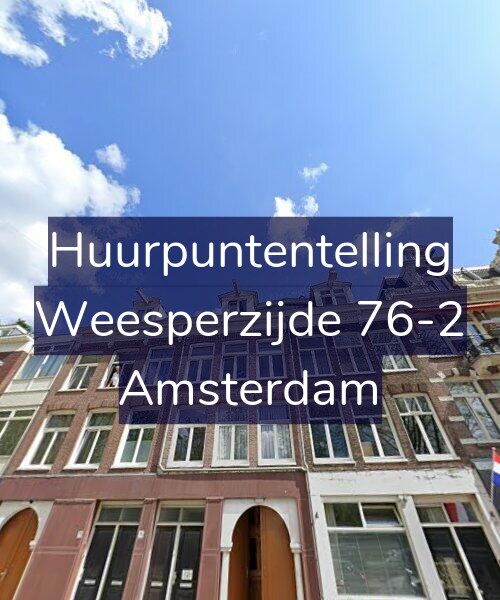 Foto gevel Huurpuntentelling voor Weesperzijde 76-2, Amsterdam
