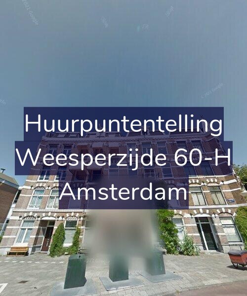 Foto gevel Huurpuntentelling voor Weesperzijde 60-H, Amsterdam