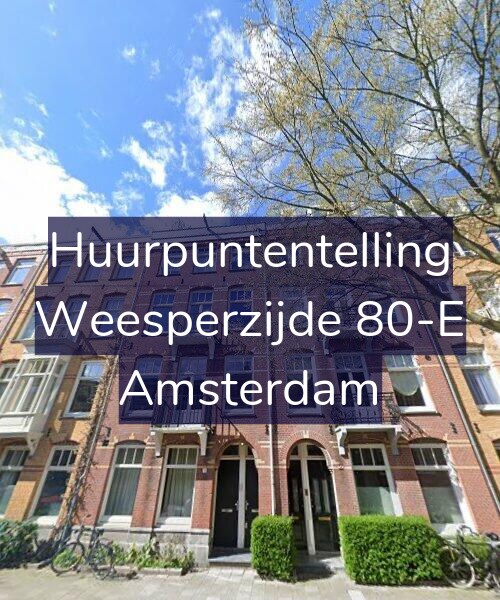 Foto gevel Huurpuntentelling voor Weesperzijde 80-E, Amsterdam