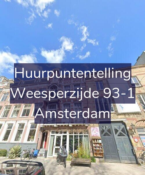 Foto gevel Huurpuntentelling voor Weesperzijde 93-1, Amsterdam