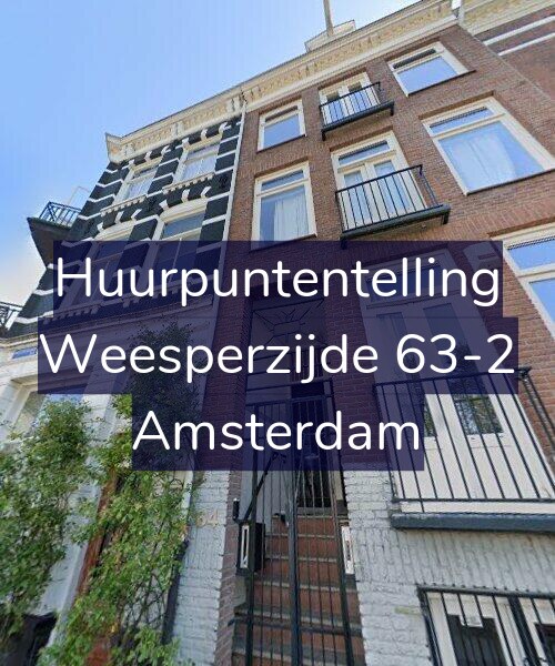 Foto gevel Huurpuntentelling voor Weesperzijde 63-2, Amsterdam