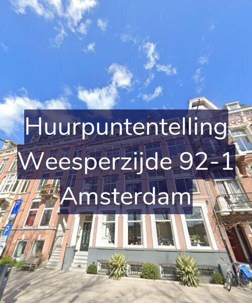 Foto gevel Huurpuntentelling voor Weesperzijde 92-1, Amsterdam
