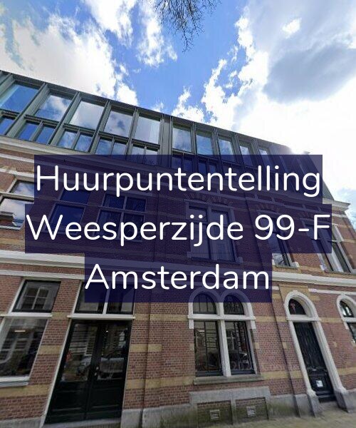 Foto gevel Huurpuntentelling voor Weesperzijde 99-F, Amsterdam