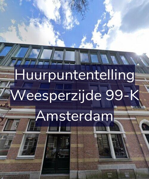 Foto gevel Huurpuntentelling voor Weesperzijde 99-K, Amsterdam