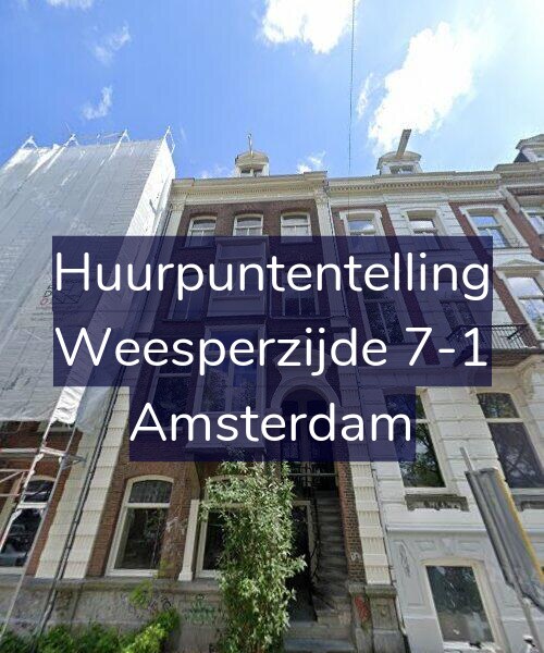 Foto gevel Huurpuntentelling voor Weesperzijde 7-1, Amsterdam