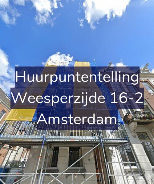 Foto gevel Huurpuntentelling voor Weesperzijde 16-2, Amsterdam