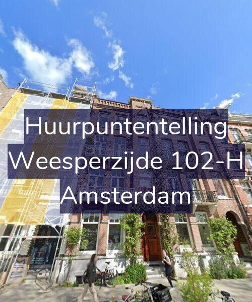 Foto gevel Huurpuntentelling voor Weesperzijde 102-H, Amsterdam