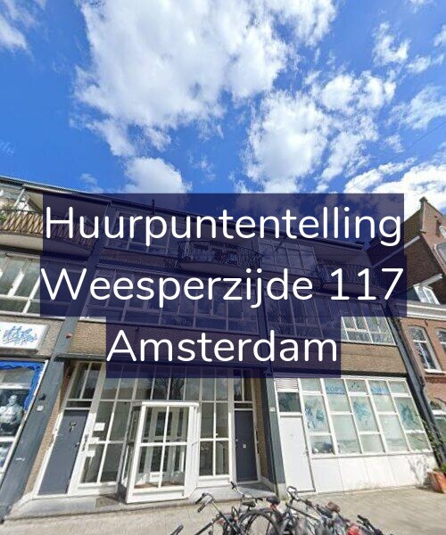 Foto gevel Huurpuntentelling voor Weesperzijde 117, Amsterdam