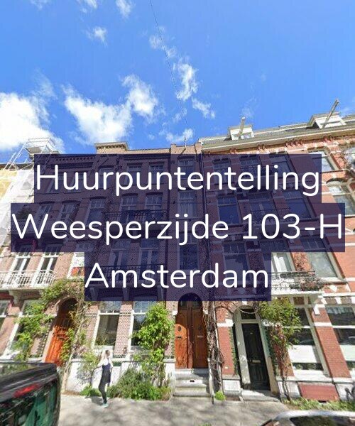 Foto gevel Huurpuntentelling voor Weesperzijde 103-H, Amsterdam