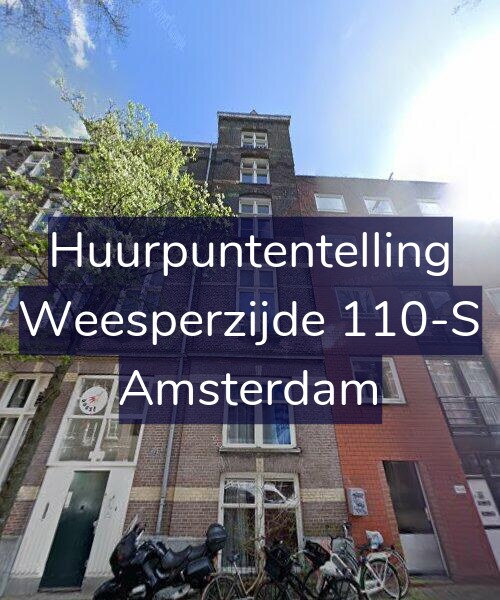 Foto gevel Huurpuntentelling voor Weesperzijde 110-S, Amsterdam