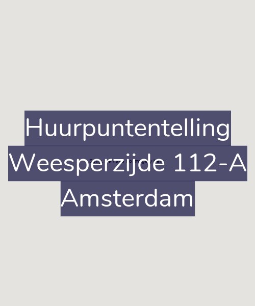 Foto gevel Huurpuntentelling voor Weesperzijde 112-A, Amsterdam