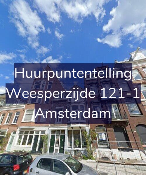 Foto gevel Huurpuntentelling voor Weesperzijde 121-1, Amsterdam