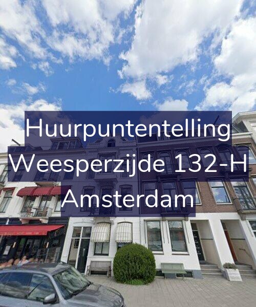 Foto gevel Huurpuntentelling voor Weesperzijde 132-H, Amsterdam
