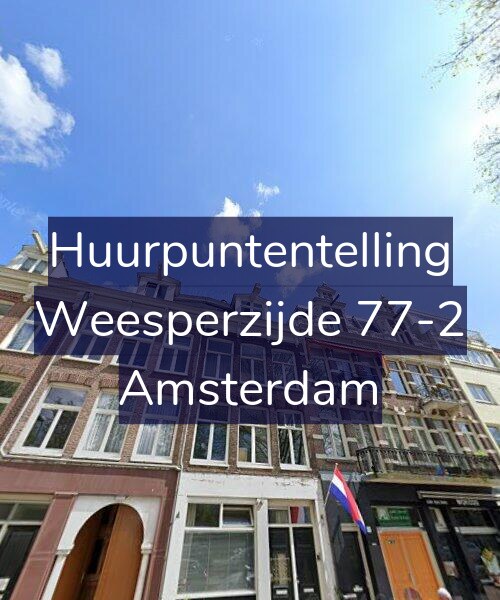 Foto gevel Huurpuntentelling voor Weesperzijde 77-2, Amsterdam