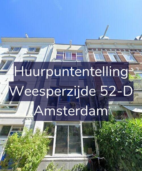 Foto gevel Huurpuntentelling voor Weesperzijde 52-D, Amsterdam
