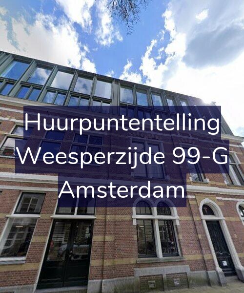 Foto gevel Huurpuntentelling voor Weesperzijde 99-G, Amsterdam