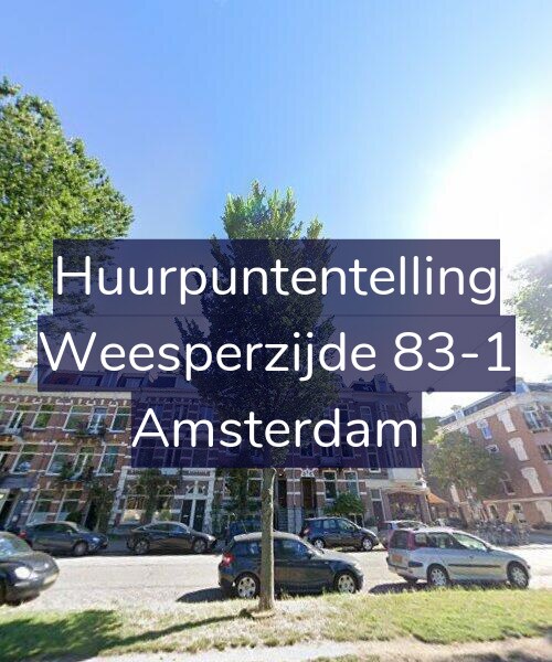 Foto gevel Huurpuntentelling voor Weesperzijde 83-1, Amsterdam