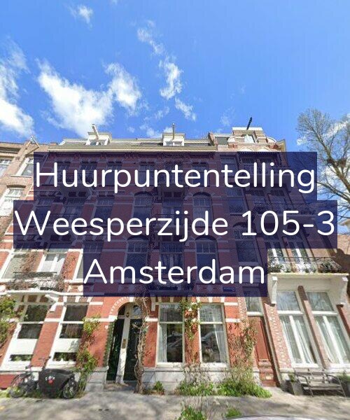 Foto gevel Huurpuntentelling voor Weesperzijde 105-3, Amsterdam