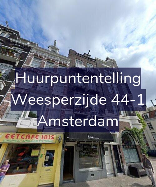 Foto gevel Huurpuntentelling voor Weesperzijde 44-1, Amsterdam