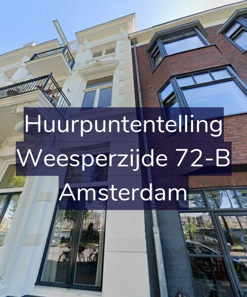 Foto gevel Huurpuntentelling voor Weesperzijde 72-B, Amsterdam