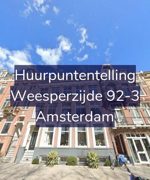 Foto gevel Huurpuntentelling voor Weesperzijde 92-3, Amsterdam