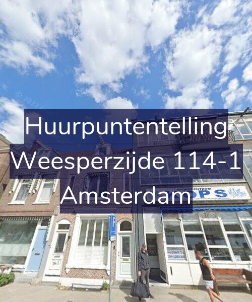 Foto gevel Huurpuntentelling voor Weesperzijde 114-1, Amsterdam