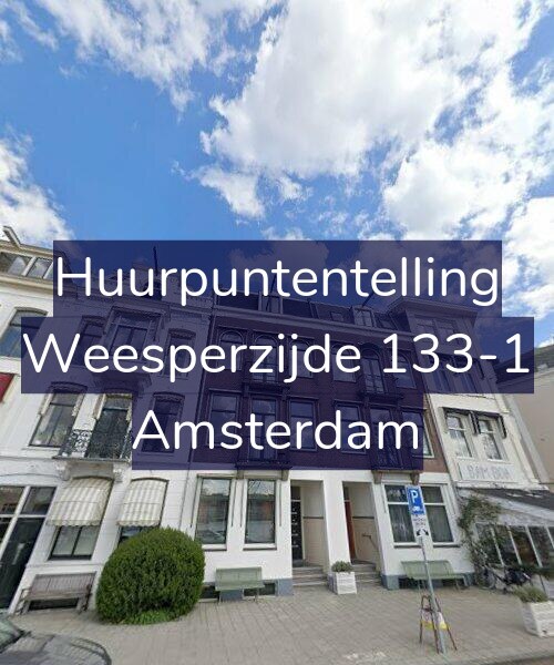 Foto gevel Huurpuntentelling voor Weesperzijde 133-1, Amsterdam